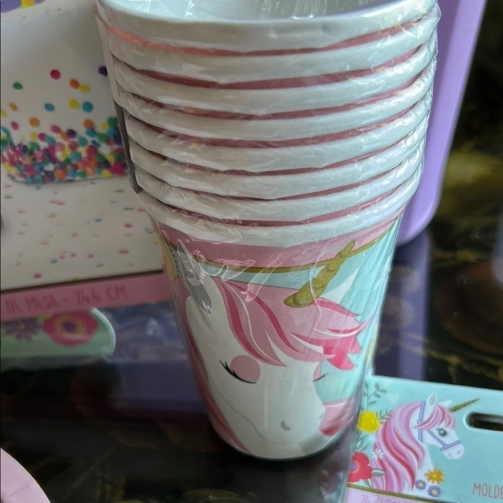 Magical Unicorn Party Supply Set. Vintage , discontinued, hard to find.